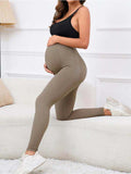 Plataz Solid Color High Waist Support Belts Daily Casual Sport Fashion Maternity Leggings Maternity