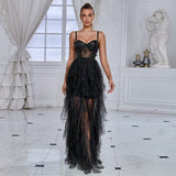 Plataz Summer Women Clothing Sexy Dress Butterfly Sequin Stitching Mesh Evening Dress ¨C Shop HZ1007