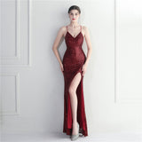 Plataz Dinner Ceremony Performance Evening Dress with Crisscross HZ1007
