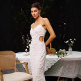 Plataz Embellished Strapless Bandage Prom HZ1007