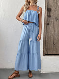 Plataz Cami Top and Wide Leg Pants Set DJPT