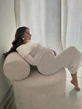 Plataz Off Shoulder Slit Flare Sleeve Bodycon Elegant Photoshoot Baby Shower Maternity Maxi Sweater Dress Maternity