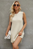 Plataz Round Neck Sleeveless Sweater Dress DJPT