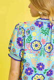 Plataz Retro Floral Puff Sleeve Top DJPT