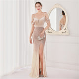 Plataz Spaghetti Straps Cocktail Evening Dress Dress Elegant Company Annual Meeting Women Sexy Long Short HZ1007