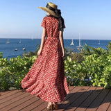 Plataz Floral Dress To Ankle Long Thin Temperament Big French Holiday Chiffon Dress Girl