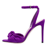 Plataz Lady Red Purple Black Knot High Heel Cool Drag Women Shoes Direct Sales Chengdu High Quality Shoes