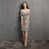 Plataz Neck Little Evening Dress ¨C Elegant Short Socialite Nightclub Women's Party HZ1007