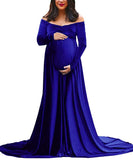 Plataz And Winter 2025 Women's Gold Velvet Pregnant Woman V-Necked Tail Dress Photo Dress 1937 Maternity