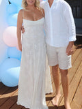 Plataz Pink Spaghetti Strap Backless Sheer Big Swing Chic Maternity Maxi Dress Maternity