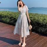 Plataz Dress 2024 New Super Fairy Bali White Seaside Tour Dress Maldives Thin Meat Dress