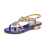 Plataz Sandals Women's Summer 2025 New Water Drill With Anti-Slip Flat Shoes Fairy Wind Sandals Wear High Quality Shoes