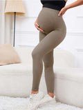 Plataz Solid Color High Waist Support Belts Daily Casual Sport Fashion Maternity Leggings Maternity
