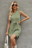 Plataz Round Neck Sleeveless Sweater Dress DJPT