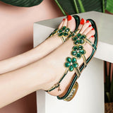 Plataz Women 2025 New High-Heeled Crystal Wedding Shoes With Diamond Cheongsam Dew Bohemian Aroid Yard Shoes High Quality Shoes