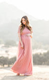 Plataz Spelling Pregnant Woman's Dress By Sexy Loose Tailings Short Sleeves Pregnant Dress 1980 Maternity