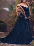 Plataz Off Shoulder Pleuche Mermaid Photoshoot Baby Shower Maternity Maxi Dress Maternity