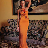 Plataz Cutout Floral Slim Fit Maxi Prom HZ1007