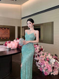 Plataz Sequin High-Slit Evening Dress ¨C Elegant Party & Formal HZ1007