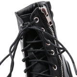 Plataz Large-Size Women's Shoes New Front With Thick-Sed Women's Boots Clubside Zipper High-Heeled Short Boots High Quality Shoes