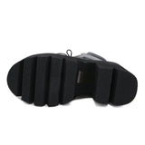 Plataz Large-Size Women's Shoes New Front With Thick-Sed Women's Boots Clubside Zipper High-Heeled Short Boots High Quality Shoes