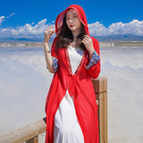 Plataz Salt Lake Yunnan Tourism Holiday Long Chiffon Outside The Summer Thin Skirt Dress Coat Women