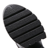 Plataz Large-Size New Strap Thick-Soled Waterproof Women's Shoes Thick High Heel Short Boots High Quality Shoes