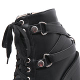 Plataz Autumn And Winter Large Size New Strap Thick-Soled Waterproof Table Women's Shoes Thick High Heel Short Boots High Quality Shoes