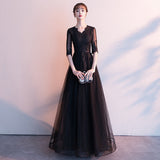 Plataz Temperament Evening Dress Woman 2025 New Spring Banquet Elegant Long Black Grandennial Dress Dress Dresser