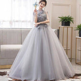 Plataz Performance Costume Female Puffy Skirt Long Vocal Student Art Dress Host Annual Evening Dress