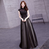 Plataz Dress 2025 New Fashion Black Banquet Host Noble Elegant Dress Party Woman