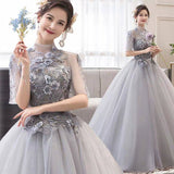 Plataz Performance Costume Female Puffy Skirt Long Vocal Student Art Dress Host Annual Evening Dress