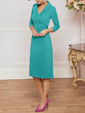 Plataz V-Neck Knee-Length Mother of the Bride HZ1007