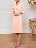 Plataz V-Neck Knee-Length Mother of the Bride HZ1007