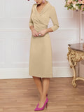 Plataz V-Neck Knee-Length Mother of the Bride HZ1007