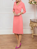 Plataz V-Neck Knee-Length Mother of the Bride HZ1007