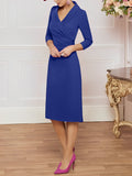 Plataz V-Neck Knee-Length Mother of the Bride HZ1007
