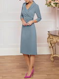 Plataz V-Neck Knee-Length Mother of the Bride HZ1007