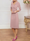 Plataz V-Neck Knee-Length Mother of the Bride HZ1007