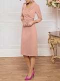 Plataz V-Neck Knee-Length Mother of the Bride HZ1007