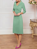 Plataz V-Neck Knee-Length Mother of the Bride HZ1007