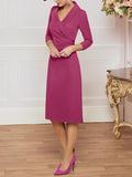 Plataz V-Neck Knee-Length Mother of the Bride HZ1007