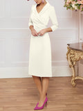 Plataz V-Neck Knee-Length Mother of the Bride HZ1007