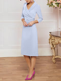 Plataz V-Neck Knee-Length Mother of the Bride HZ1007