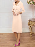 Plataz V-Neck Knee-Length Mother of the Bride HZ1007