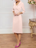 Plataz V-Neck Knee-Length Mother of the Bride HZ1007