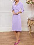 Plataz V-Neck Knee-Length Mother of the Bride HZ1007