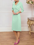Plataz V-Neck Knee-Length Mother of the Bride HZ1007
