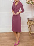 Plataz V-Neck Knee-Length Mother of the Bride HZ1007