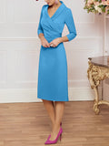 Plataz V-Neck Knee-Length Mother of the Bride HZ1007